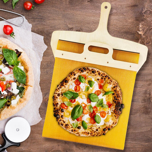 Practical Gifts - Creative Multifunctional Sliding Transfer Pizza Wooden Spatula